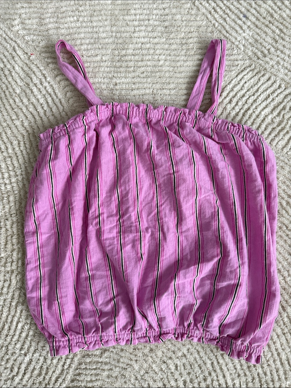 Carter's Pink Striped Sleeveless Tank Top